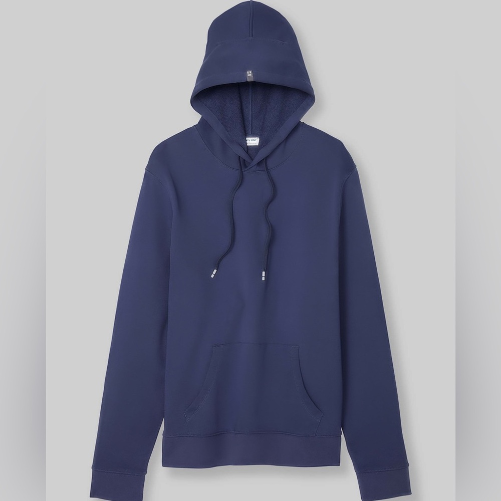Tommy John French Terry Hoodie Medium Blue Pullover Sweatshirt